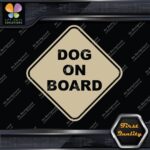 Dog On Board Warning Sign Diamont Letters Cars Trucks Vinyl Decals Stickers - Image 23