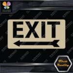 Exit Sign Arrow Poiting Left Indications No Background Decals Stickers Vinyl - Image 22