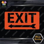 Exit Sign Arrow Poiting Left Indications No Background Decals Stickers Vinyl - Image 9