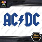 ACDC AC-DC AC DC AC/DC Rock Band Logo With Lightning Flash Vinyl Decals Stickers