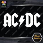ACDC AC-DC AC DC AC/DC Rock Band Logo With Lightning Flash Vinyl Decals Stickers - Image 4
