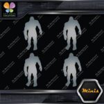 Bigfoot Sasquatch Yeti Walking Front Pack of 4 MINI SIZE Decals Stickers Vinyl - Image 18