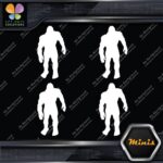 Bigfoot Sasquatch Yeti Walking Front Pack of 4 MINI SIZE Decals Stickers Vinyl - Image 3