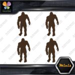 Bigfoot Sasquatch Yeti Walking Front Pack of 4 MINI SIZE Decals Stickers Vinyl - Image 24
