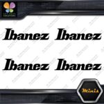 Compatible Ibanez Guitars Music Name Pack of 4 MINI SIZE Decals Stickers Vinyl