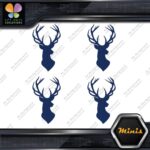 Deer Head Hunting Rack Antlers Buck Pack of 4 MINI SIZE Decals Stickers Vinyl - Image 12