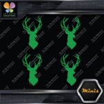 Deer Head Hunting Rack Antlers Buck Pack of 4 MINI SIZE Decals Stickers Vinyl - Image 14