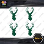 Deer Head Hunting Rack Antlers Buck Pack of 4 MINI SIZE Decals Stickers Vinyl - Image 16
