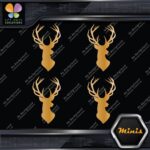 Deer Head Hunting Rack Antlers Buck Pack of 4 MINI SIZE Decals Stickers Vinyl - Image 17