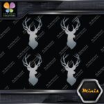 Deer Head Hunting Rack Antlers Buck Pack of 4 MINI SIZE Decals Stickers Vinyl - Image 18