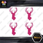 Deer Head Hunting Rack Antlers Buck Pack of 4 MINI SIZE Decals Stickers Vinyl - Image 20
