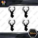 Deer Head Hunting Rack Antlers Buck Pack of 4 MINI SIZE Decals Stickers Vinyl - Image 3