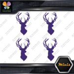 Deer Head Hunting Rack Antlers Buck Pack of 4 MINI SIZE Decals Stickers Vinyl - Image 22