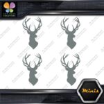 Deer Head Hunting Rack Antlers Buck Pack of 4 MINI SIZE Decals Stickers Vinyl - Image 4