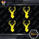 Deer Head Hunting Rack Antlers Buck Pack of 4 MINI SIZE Decals Stickers Vinyl - Image 5