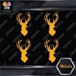 Deer Head Hunting Rack Antlers Buck Pack of 4 MINI SIZE Decals Stickers Vinyl - Image 6
