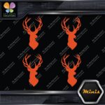 Deer Head Hunting Rack Antlers Buck Pack of 4 MINI SIZE Decals Stickers Vinyl - Image 7