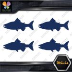 Salmon Silhouette Fishing Sideways Pack of 4 MINI SIZE Decals Stickers Vinyl - Image 12
