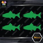 Salmon Silhouette Fishing Sideways Pack of 4 MINI SIZE Decals Stickers Vinyl - Image 14