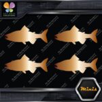 Salmon Silhouette Fishing Sideways Pack of 4 MINI SIZE Decals Stickers Vinyl - Image 19