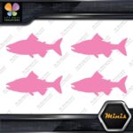 Salmon Silhouette Fishing Sideways Pack of 4 MINI SIZE Decals Stickers Vinyl - Image 20
