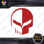 Compatible Corvette Skull Head Emblem Racing Tuning Cars Vinyl Decals Stickers