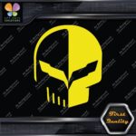 Compatible Corvette Skull Head Emblem Racing Tuning Cars Vinyl Decals Stickers - Image 6