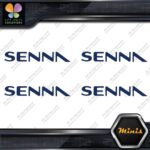 Compatible Ayrton Senna Name Only F1 Pack of 4 MINI SIZE Decals Stickers Vinyl - Image 11