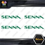 Compatible Ayrton Senna Name Only F1 Pack of 4 MINI SIZE Decals Stickers Vinyl - Image 14