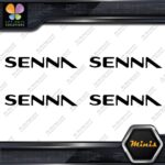 Compatible Ayrton Senna Name Only F1 Pack of 4 MINI SIZE Decals Stickers Vinyl