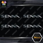 Compatible Ayrton Senna Name Only F1 Pack of 4 MINI SIZE Decals Stickers Vinyl - Image 17