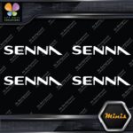 Compatible Ayrton Senna Name Only F1 Pack of 4 MINI SIZE Decals Stickers Vinyl - Image 3