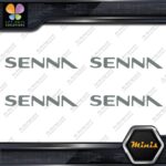 Compatible Ayrton Senna Name Only F1 Pack of 4 MINI SIZE Decals Stickers Vinyl - Image 4