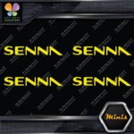 Compatible Ayrton Senna Name Only F1 Pack of 4 MINI SIZE Decals Stickers Vinyl - Image 5