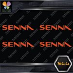 Compatible Ayrton Senna Name Only F1 Pack of 4 MINI SIZE Decals Stickers Vinyl - Image 7