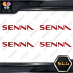 Compatible Ayrton Senna Name Only F1 Pack of 4 MINI SIZE Decals Stickers Vinyl - Image 8