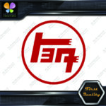 Compatible with Toyota 37 TEQ Vintage Style Circle JDM Vinyl Decals Stickers - Image 3