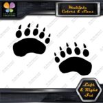 Bear Paws Left & Right Set Animal Print Hunting Nature Decals Stickers Vinyl