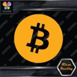 Compatible BTC Currency Circle Round Sign B Logo Only Decals Stickers Vinyl