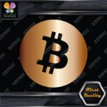 Compatible BTC Currency Circle Round Sign B Logo Only Decals Stickers Vinyl - Image 19