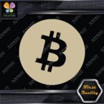 Compatible BTC Currency Circle Round Sign B Logo Only Decals Stickers Vinyl - Image 23