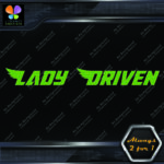 Lady Driven Angel Wings Banner Tuning Girl Power JDM Vinyl Decals Stickers - Image 11