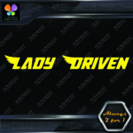 Lady Driven Angel Wings Banner Tuning Girl Power JDM Vinyl Decals Stickers - Image 12