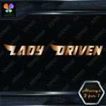 Lady Driven Angel Wings Banner Tuning Girl Power JDM Vinyl Decals Stickers - Image 13