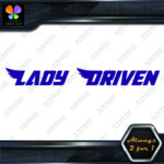 Lady Driven Angel Wings Banner Tuning Girl Power JDM Vinyl Decals Stickers - Image 16