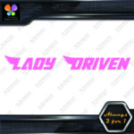 Lady Driven Angel Wings Banner Tuning Girl Power JDM Vinyl Decals Stickers - Image 18