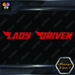 Lady Driven Angel Wings Banner Tuning Girl Power JDM Vinyl Decals Stickers - Image 20