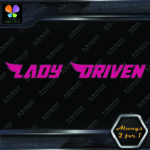 Lady Driven Angel Wings Banner Tuning Girl Power JDM Vinyl Decals Stickers - Image 7