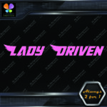 Lady Driven Angel Wings Banner Tuning Girl Power JDM Vinyl Decals Stickers - Image 8