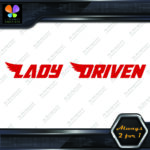 Lady Driven Angel Wings Banner Tuning Girl Power JDM Vinyl Decals Stickers - Image 9